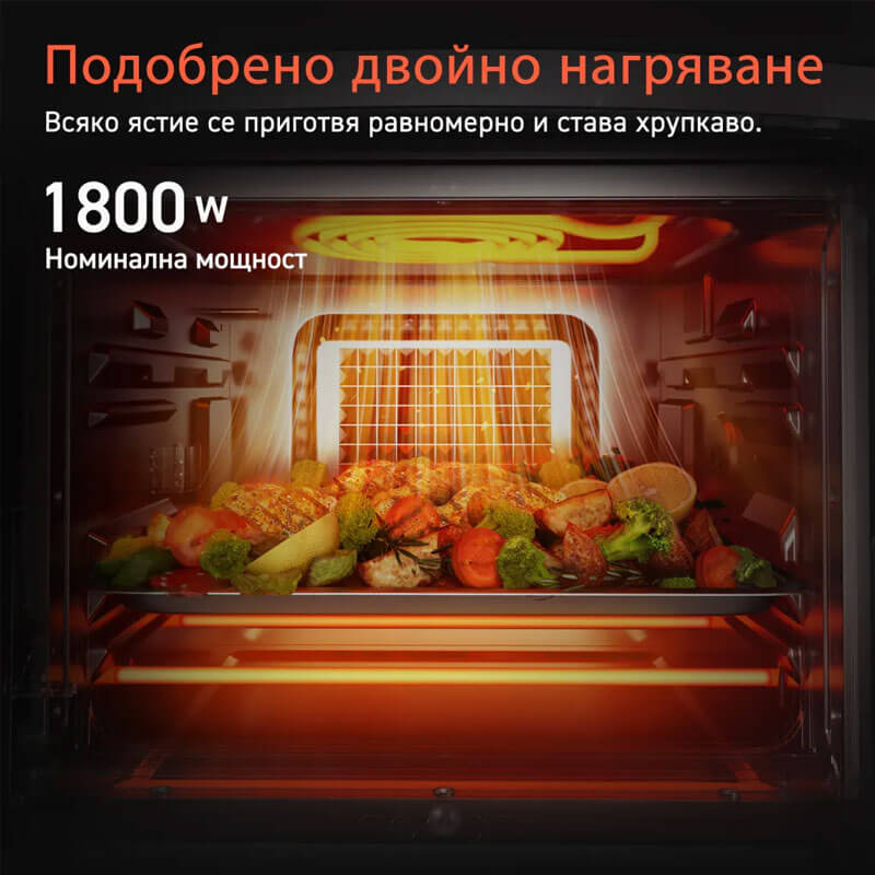 Фритюрник с горещ въздух тип фурна Cosori CAF-R121-KEU, 12L, Черен