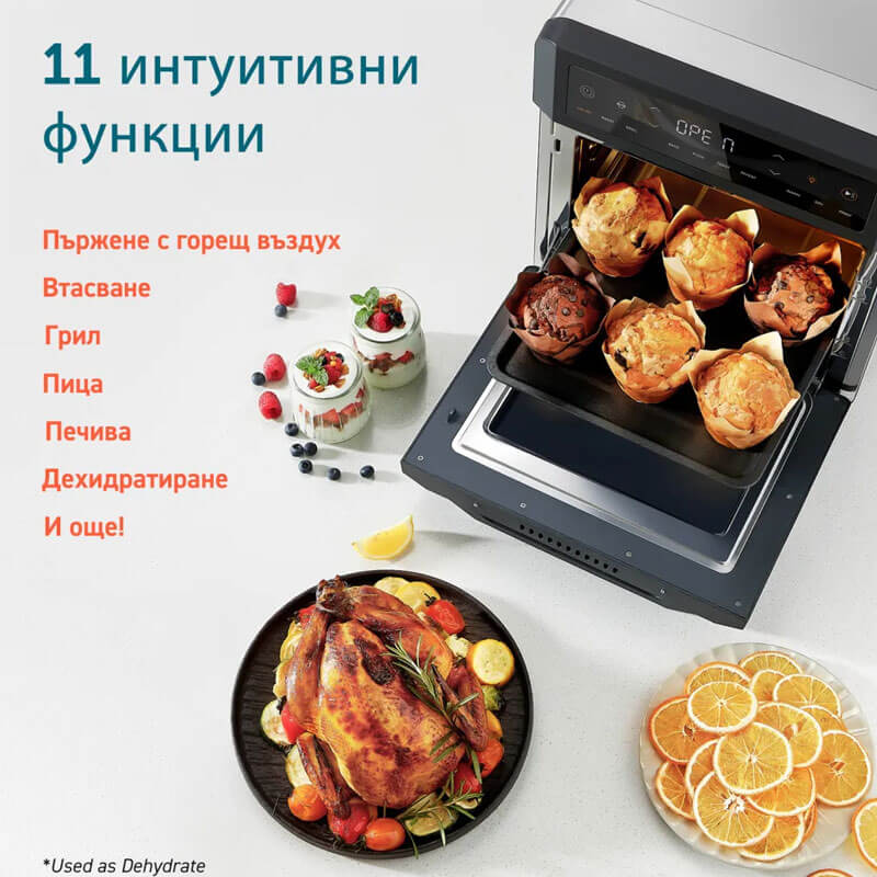 Фритюрник с горещ въздух тип фурна Cosori CAF-R121-KEU, 12L, Черен
