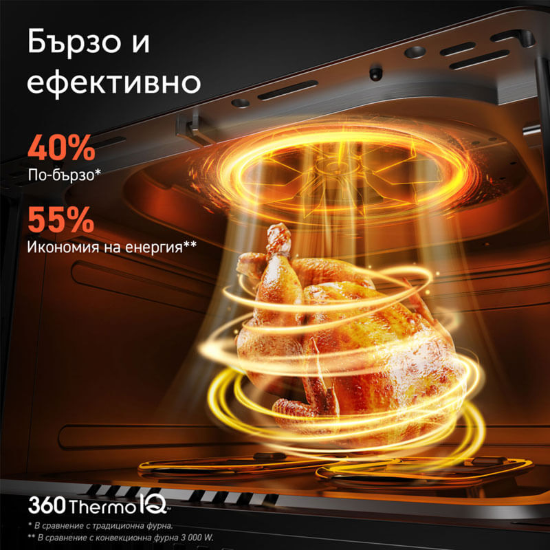 Фритюрник с горещ въздух Cosori Dual Blaze Pro CAF-P681S, 6.4L, Черен
