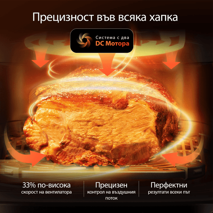 Фритюрник с горещ въздух Cosori Turbo Tower Compact CAF-DC861, 8.6L, Черен