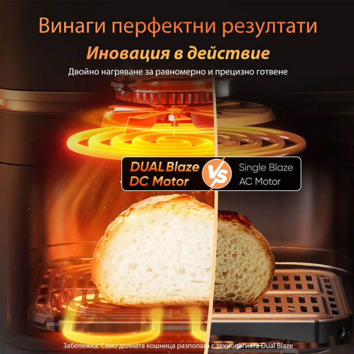 Фритюрник с горещ въздух Cosori Turbo Tower Pro CAF-DC123S, 10.8L, Черен