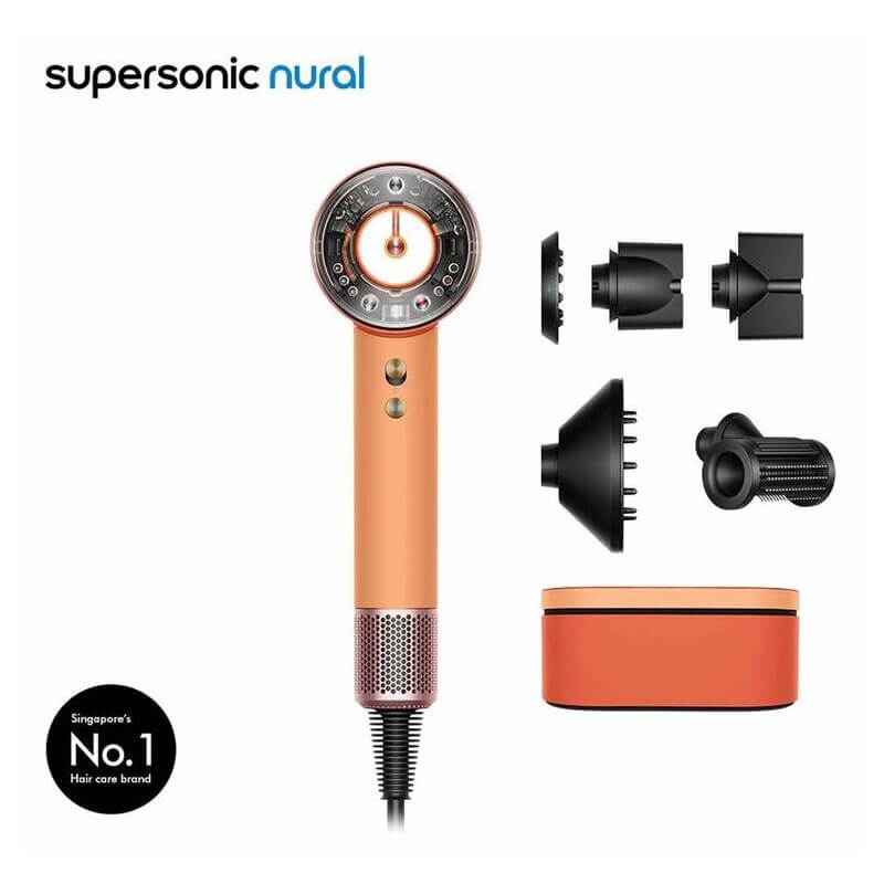 Сешоар Dyson - HD16 Supersonic Nural, 1600W, Straight+Wavy, Ceramic Apricot/Topaz