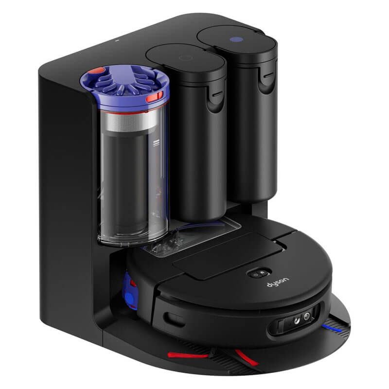 Прахосмукачка-робот Dyson - Spot+Scrub AI RB05-A, двоен филтър, черен/син
