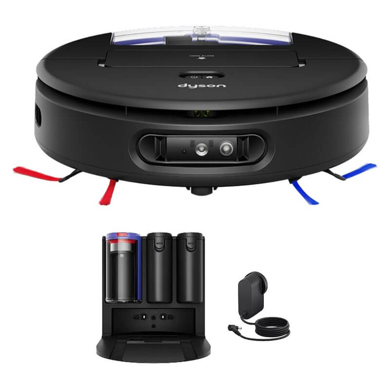 Прахосмукачка-робот Dyson - Spot+Scrub AI RB05-A, двоен филтър, черен/син