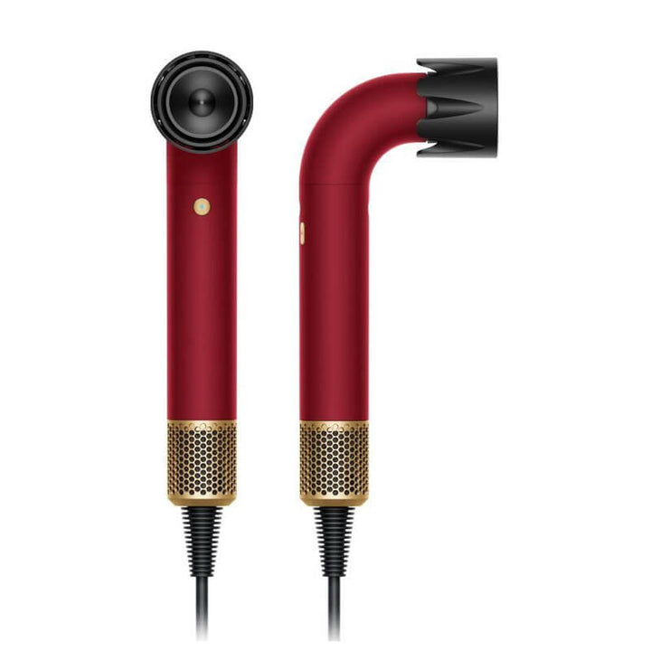 Сешоар Dyson - Supersonic r HD17 Straight+Wavy, 1700 W, 5 приставки, Red Velvet/Gold