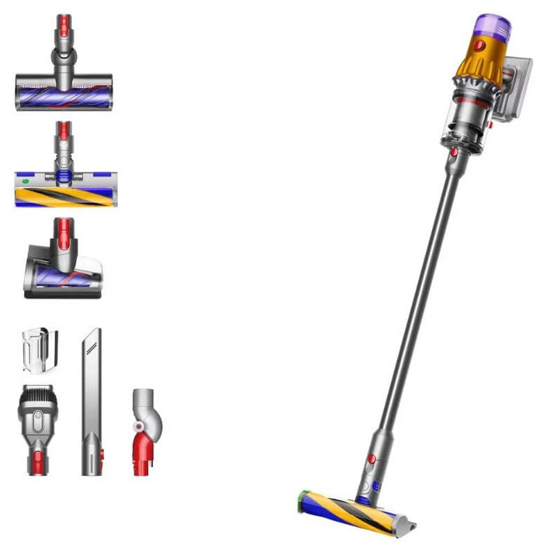 Вертикална прахосмукачка Dyson - V12 Absolute SV46, жълта/сива