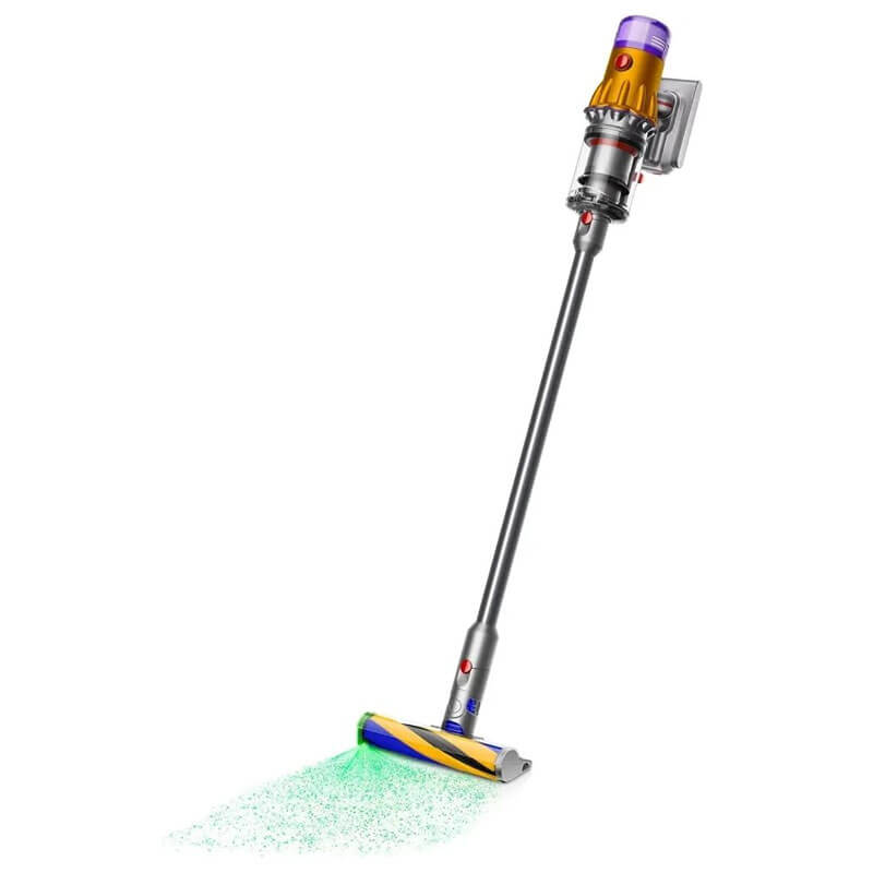 Вертикална прахосмукачка Dyson - V12 Detect Slim Absolute, SV46, херметизирана, жълта/никел