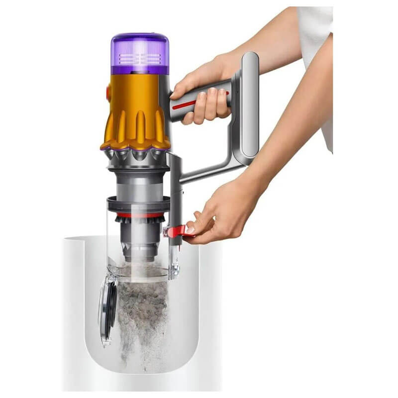 Вертикална прахосмукачка Dyson - V12 Detect Slim Absolute, SV46, херметизирана, жълта/никел