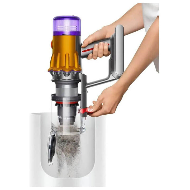 Вертикална прахосмукачка Dyson - V12 Detect Slim Absolute, SV46, херметизирана, жълта/никел