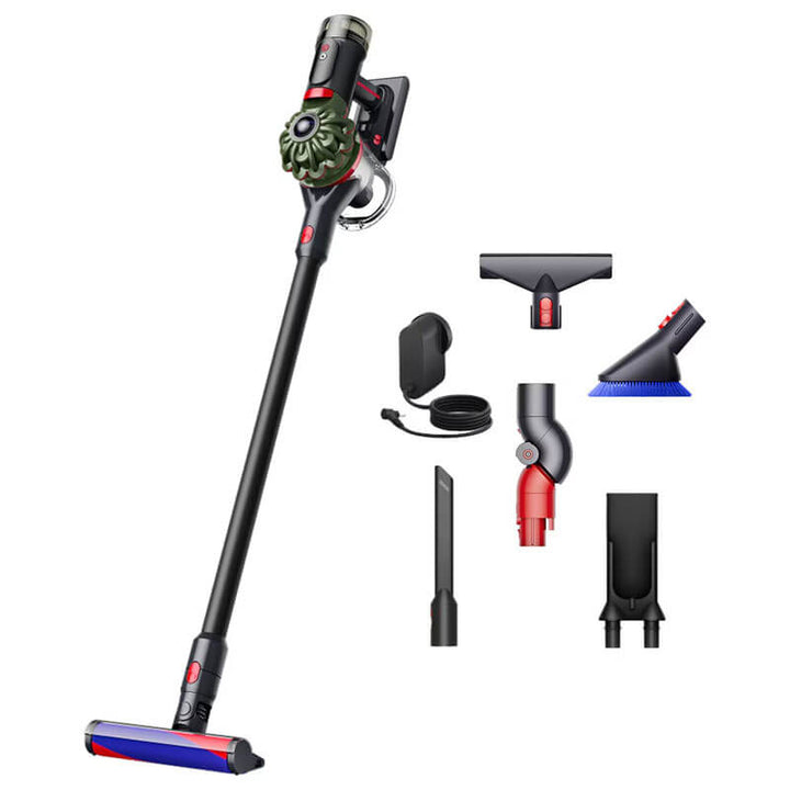 Вертикална прахосмукачка Dyson - V8 Cyclone SV55, 150AW, до 60 мин, черна/зелена