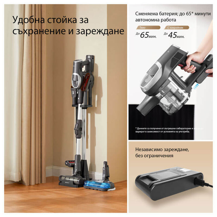 JIMMY JV9 Pro Aqua 2-в-1 вертикална прахосмукачка с глава за мокро почистване