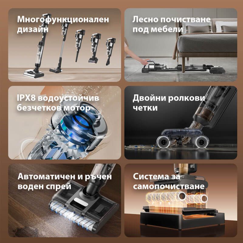 Вертикална прахосмукачка за сухо и мокро почистване JIMMY PW11 Pro Max Next Gen