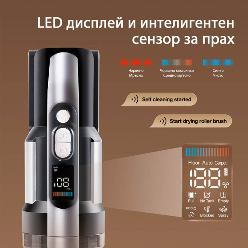 Вертикална прахосмукачка за сухо и мокро почистване JIMMY PW11 Pro Max Next Gen