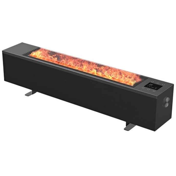 Конвектор с ефект на истински огън AENO - AFH0002S, 2000W, черен