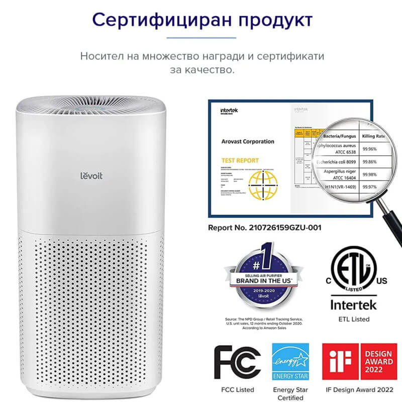 Пречиствател за въздух Levoit Core 600S, 147㎡