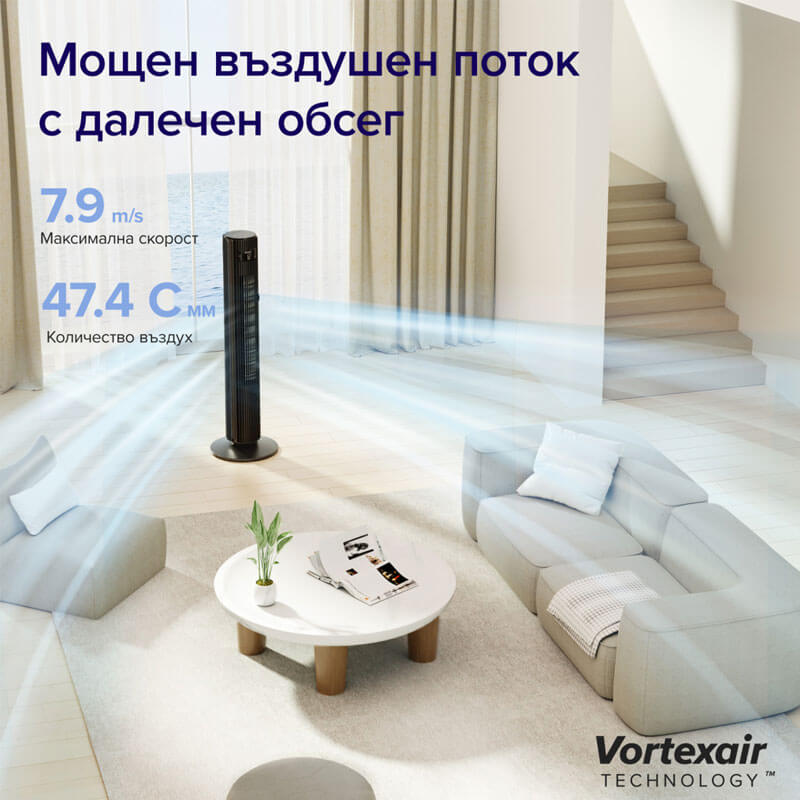 Вентилатор тип кула Levoit TempSense 42 DC Tower Fan (107 см)