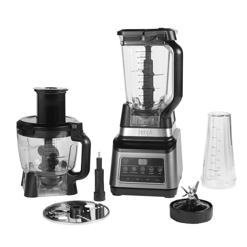 Блендер Ninja BN800EU, 1200W, 2.1 л, 3в1, Auto-iQ, 3 скорости, 21 000 rpm, Не съдържа BPA, Трошене на лед, Черен