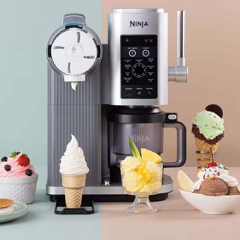 Машина за сладолед Ninja CREAMi Scoop &amp; Swirl NC702EU, 13 в 1, Синя