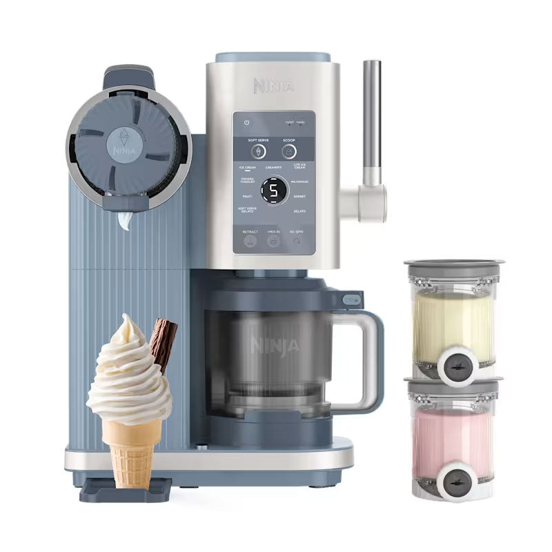 Машина за сладолед Ninja CREAMi Scoop &amp; Swirl NC702EU, 13 в 1, Синя