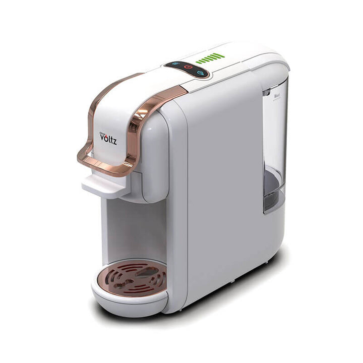Кафемашина 8 в 1 Oliver Voltz OV51171M8R, 1450W, 19 бара, резервоар 0.6 л., 5 адаптера, Бял/Златист