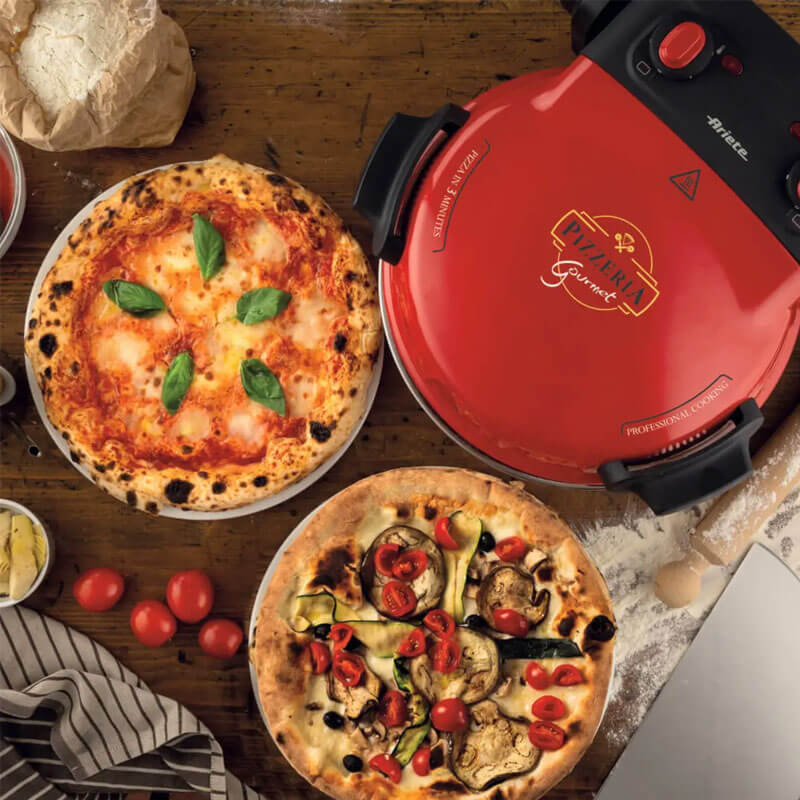 Фурна за пица Ariete - Pizzeria Gourmet 0934, 1500W, до 400°C, червена