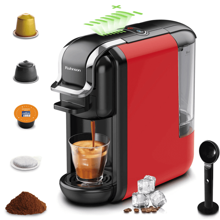 Кафемашина с капсули ROHNSON R-98043 19.00 bar, 600.00 ml, ЧЕРВЕН
