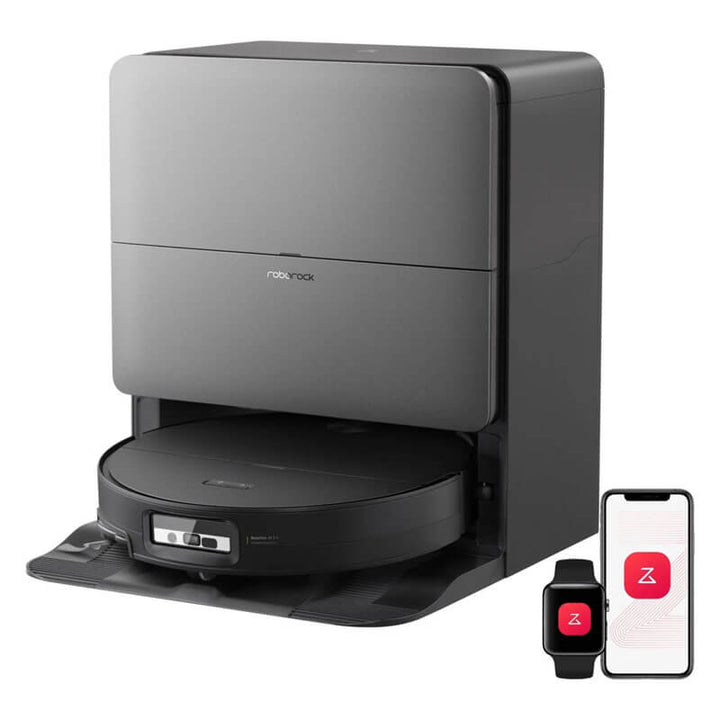 Прахосмукачка робот Roborock Saros 20 Complete Black, 65W, 36000 Pa, 259 мл/2.5 л, AdaptiLift 3.0, Сухо и мокро почистване, StarSight 2.0, 200 мин автономност, Черен