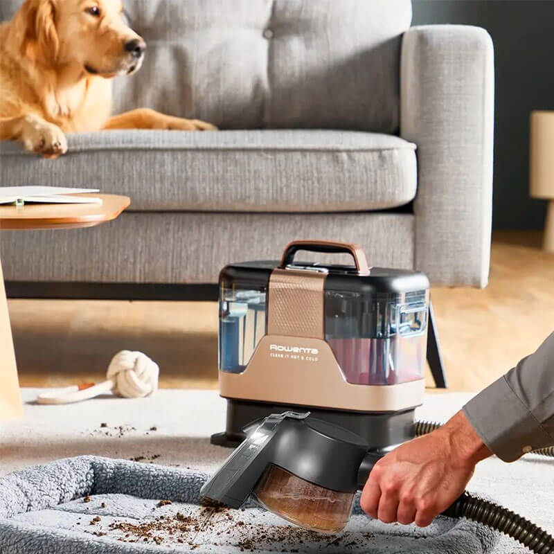 Уред за почистване на петна Rowenta – Clean It Hot & Cold, 1150 W, кафяв