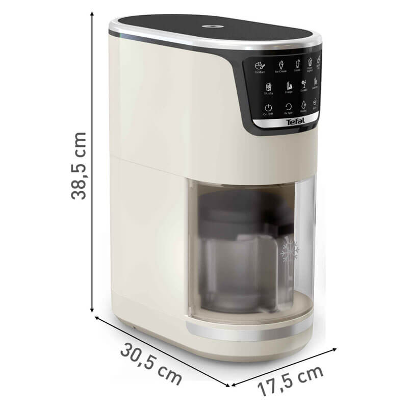Машина за сладолед Tefal - Dolci, 1.4 l, бежова