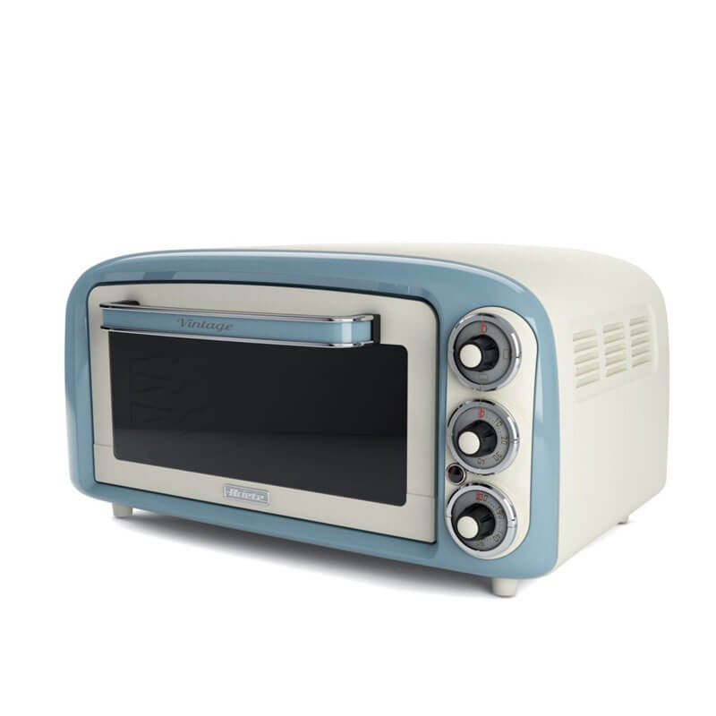 Електрическа фурна Ariete - Vintage 0979, 18 л, до 230°C, бежова / зелена / светлосиня